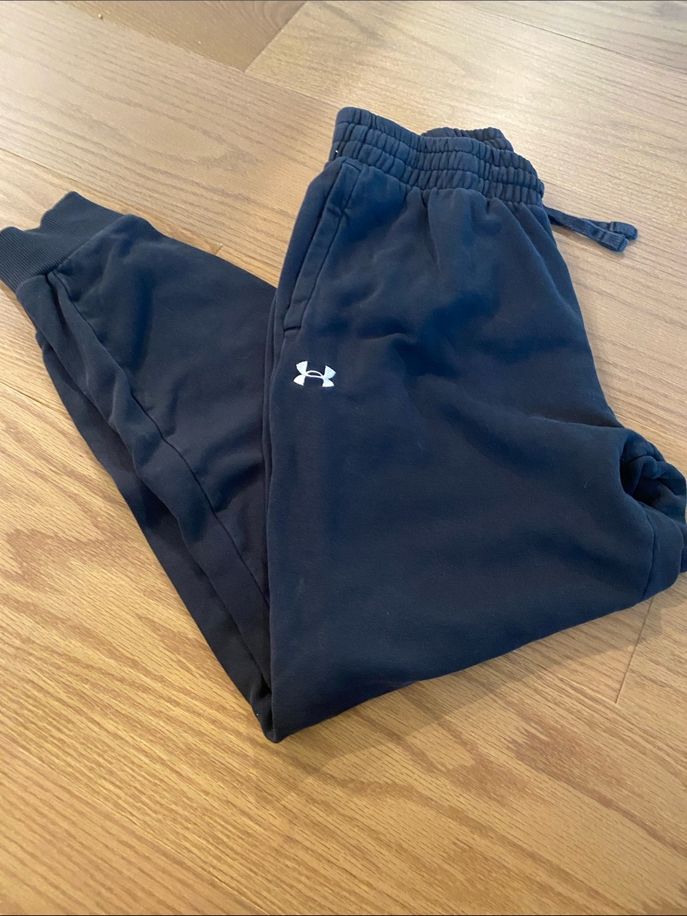 Under Armour Black Jogger Sweatpants with White Logo